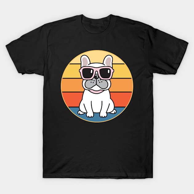 French Bulldog Dog Breed Vintage Retro Sunset T-Shirt by Inspirational And Motivational T-Shirts